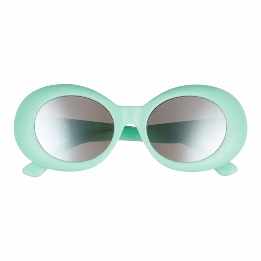BP 51mm Milky Mint Retro Oval Sunglasses